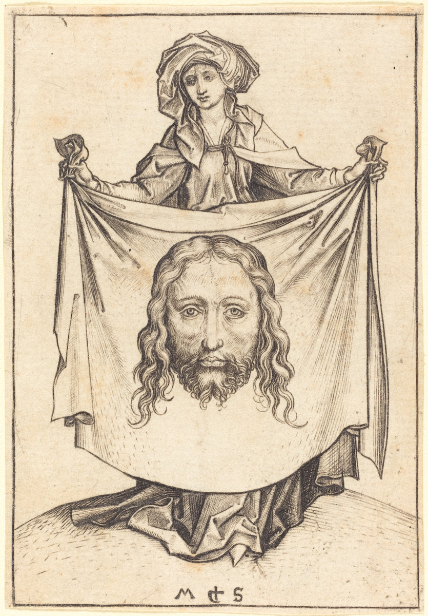 Saint Veronica by Martin Schongauer (German, c. 1450 - 1491), 16X12"(A3)Poster Print