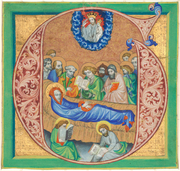 Death of the Virgin by Attributed to Joshua Master (Bohemian, active c. 1403/1410), 16X12"(A3)Poster Print