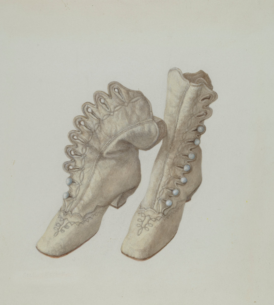 Child's Shoes by Stella Mosher (American, active c. 1935), 16X12"(A3)Poster Print