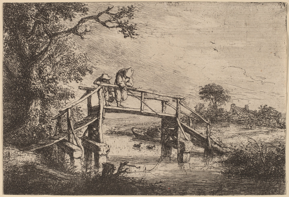 The Angler by Adriaen van Ostade (Dutch, 1610 - 1685), 16X12"(A3)Poster Print