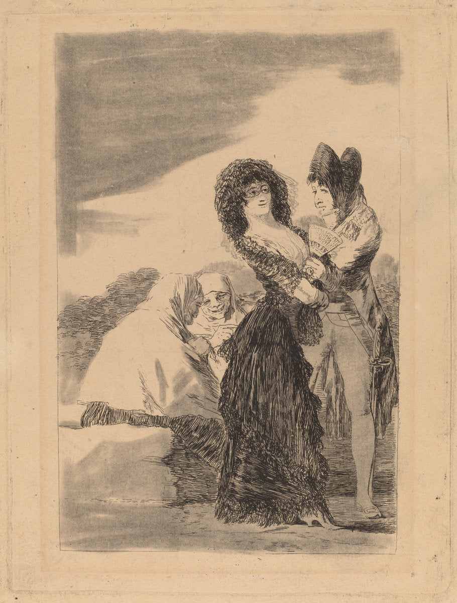 Tal para qual (Two of a Kind) by Francisco de Goya (Spanish, 1746 - 1828), 16X12"(A3)Poster Print
