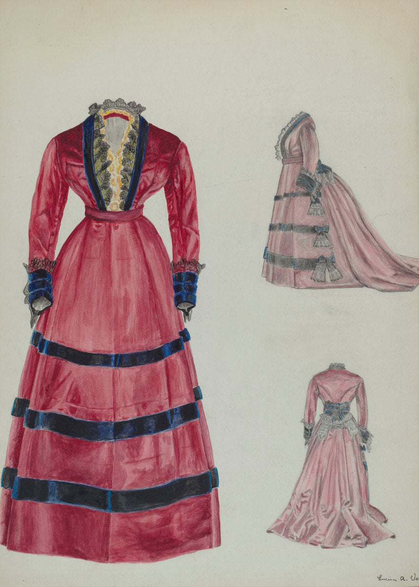 Dress by Lucien Verbeke (American, active c. 1935), 16X12"(A3)Poster Print