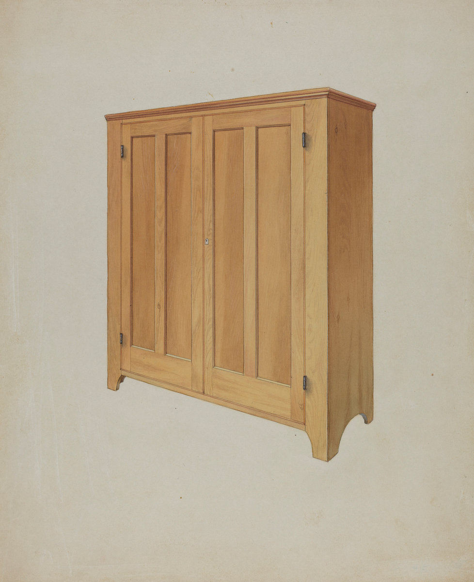 Shaker Cabinet by Winslow Rich (American, active c. 1935), 16X12"(A3)Poster Print