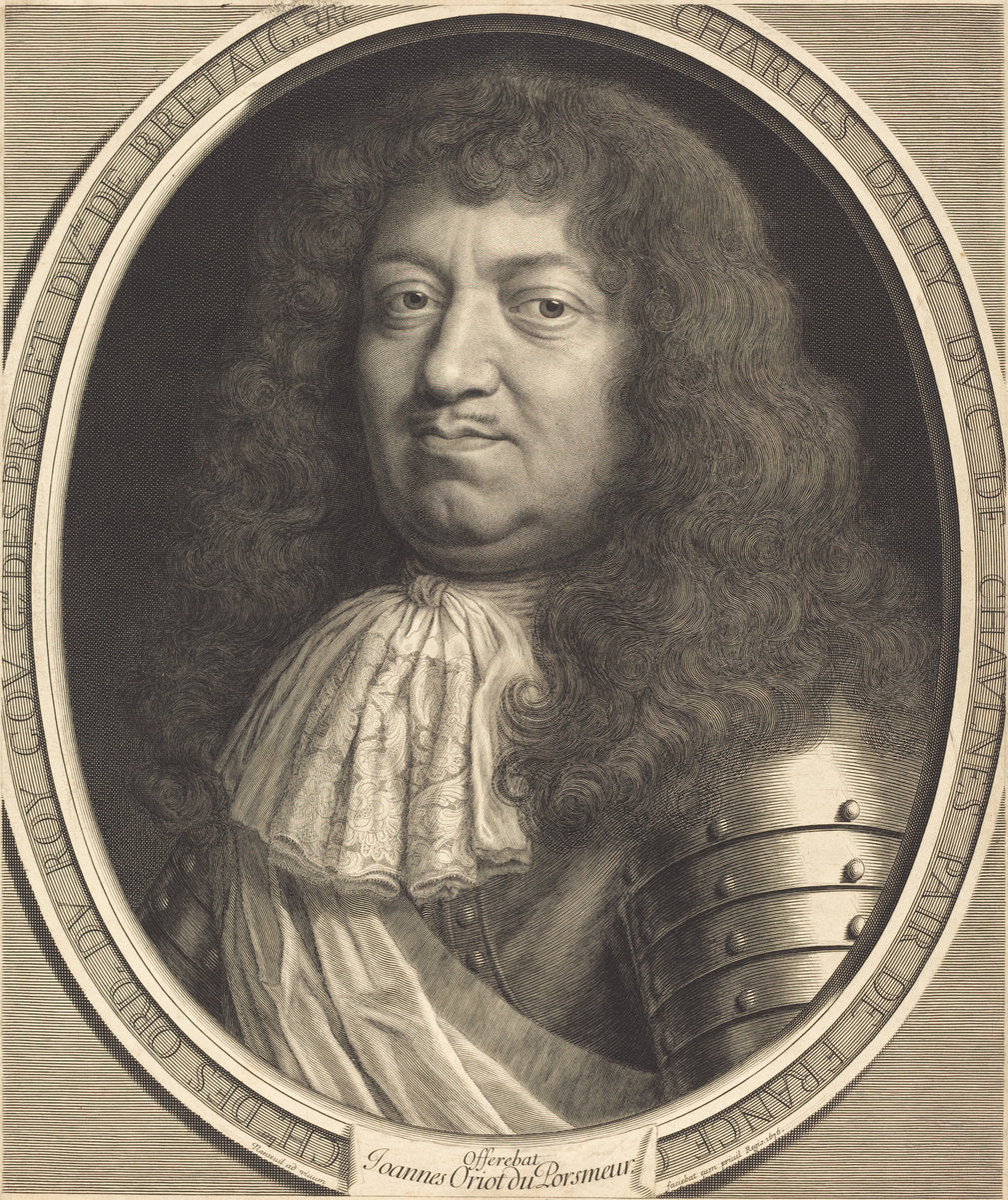 Charles, Duc de Chaulnes by Robert Nanteuil (French, 1623 - 1678), 16X12"(A3)Poster Print