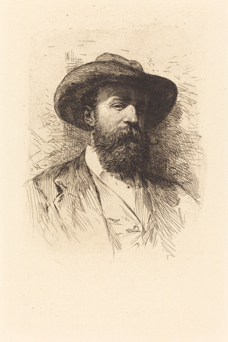 Self-Portrait by Wilhelm Unger (German, 1775 - 1855), 16X12"(A3)Poster Print