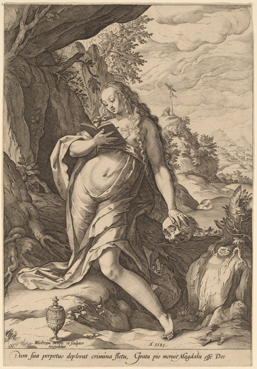 St. Mary Magdalen Penitent by Hendrik Goltzius (Dutch, 1558 - 1617), 16X12"(A3)Poster Print