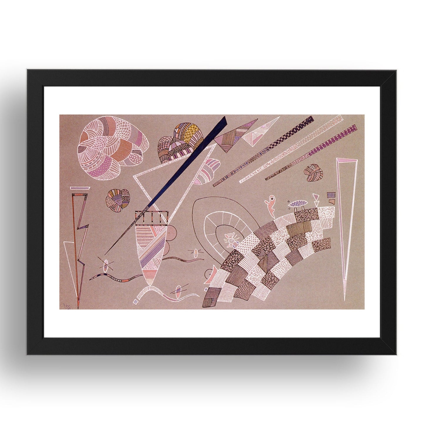 Untitled 1941. by Wassily Kandinsky, 17x13" Frame