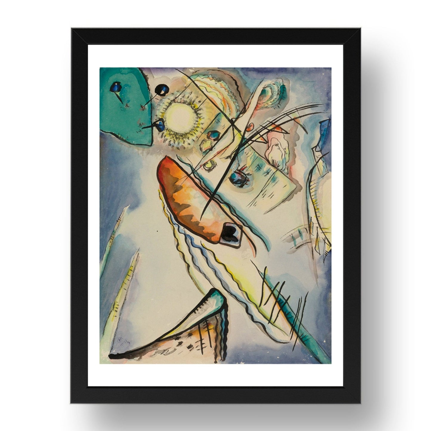 Untitled Art by Wassily Kandinsky, 17x13" Frame