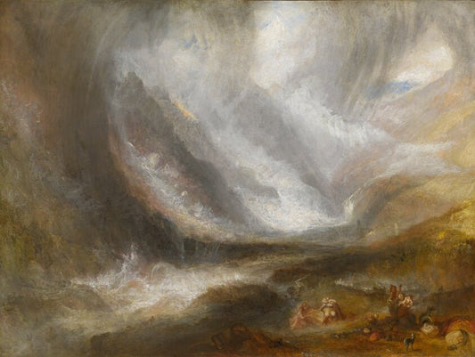 Valley of Aosta by  Snowstorm, Avalanche, and Thunderstorm by  Joseph Mallord William Turner, 23x16"( A2 size) Poster Print