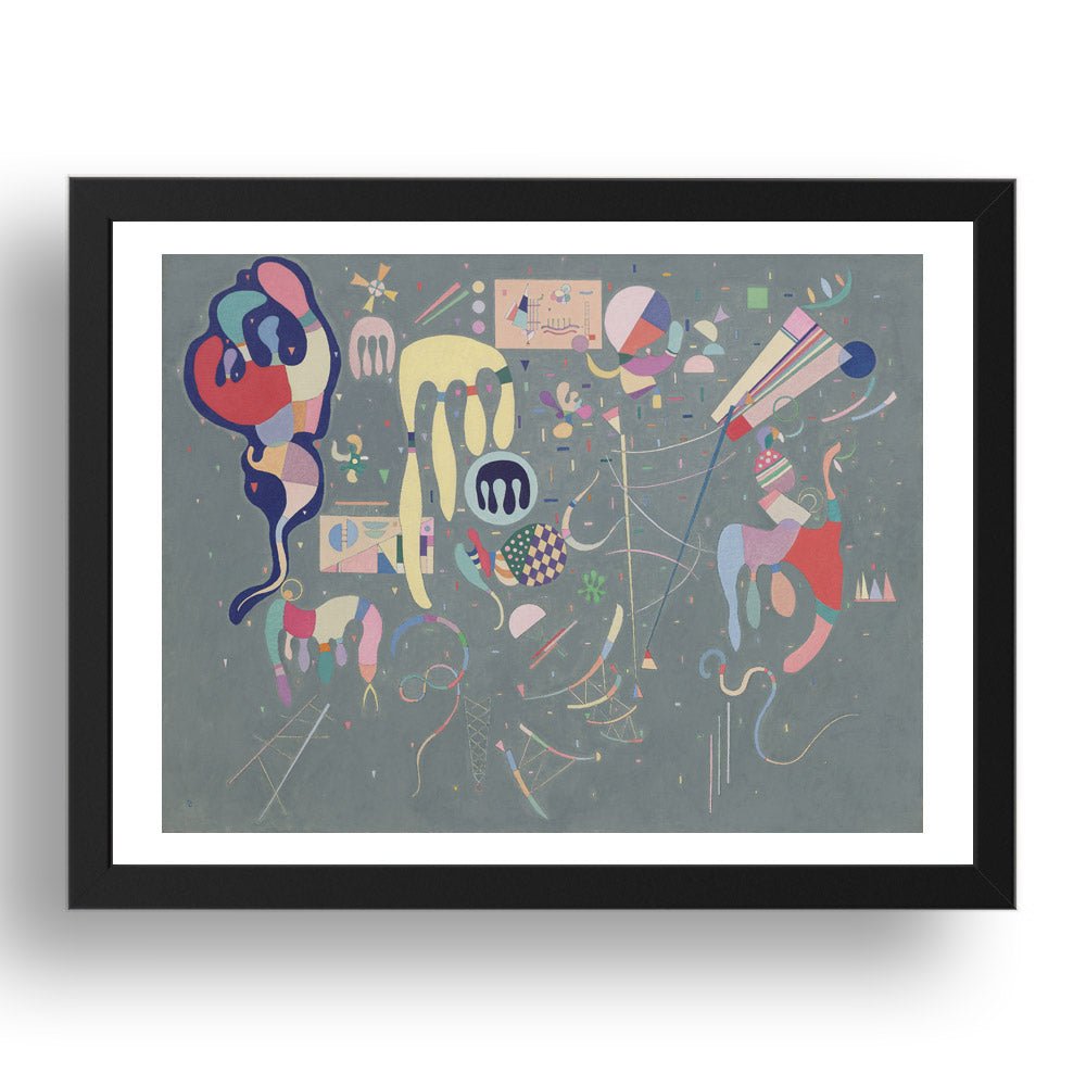 VARIOUS ACTIONS by Wassily Kandinsky, 17x13" Frame