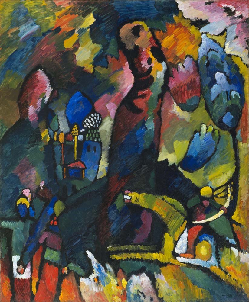 Vasily Kandinsky - Picture with an Archer, vintage art, modern poster print