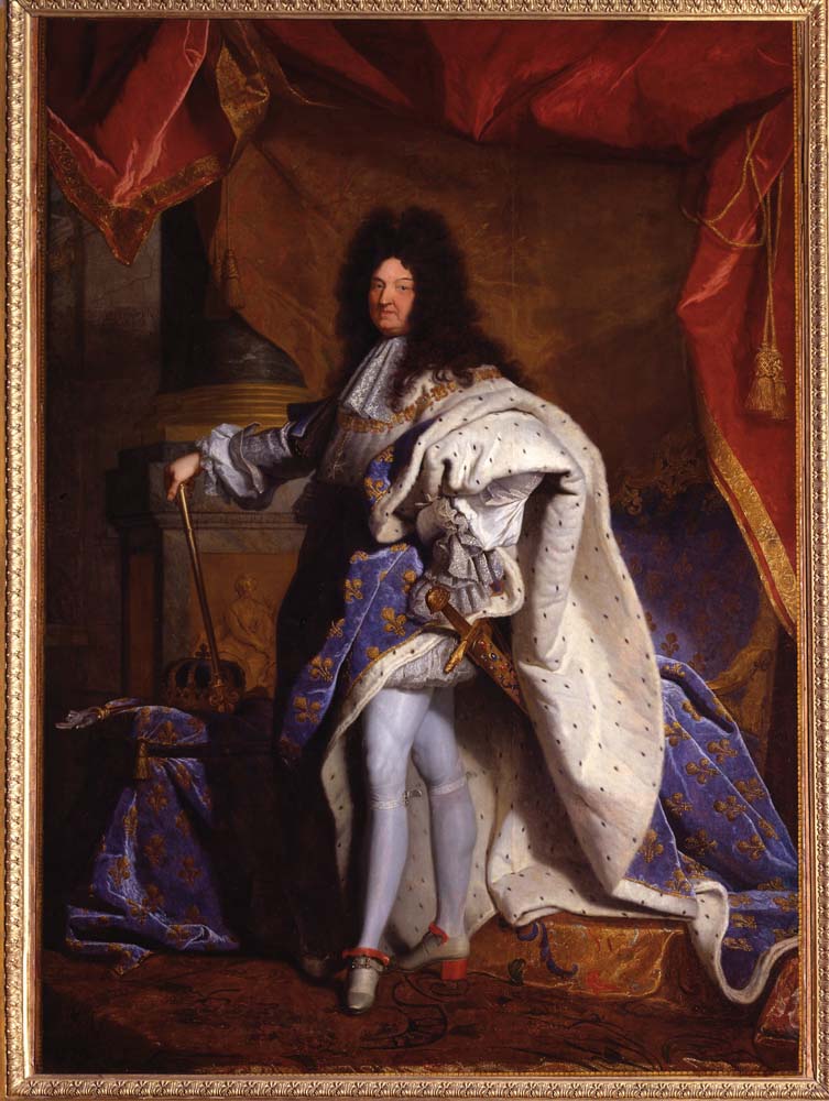 louis xiv king of france by Hyacinthe Rigaud, 1702, 12x8" (A4) Poster