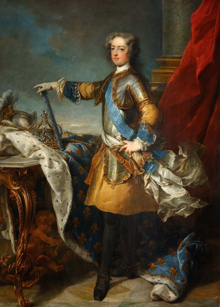 louis xv king of france and navarre by J.-B. Van Loo, 12x8" (A4) Poster