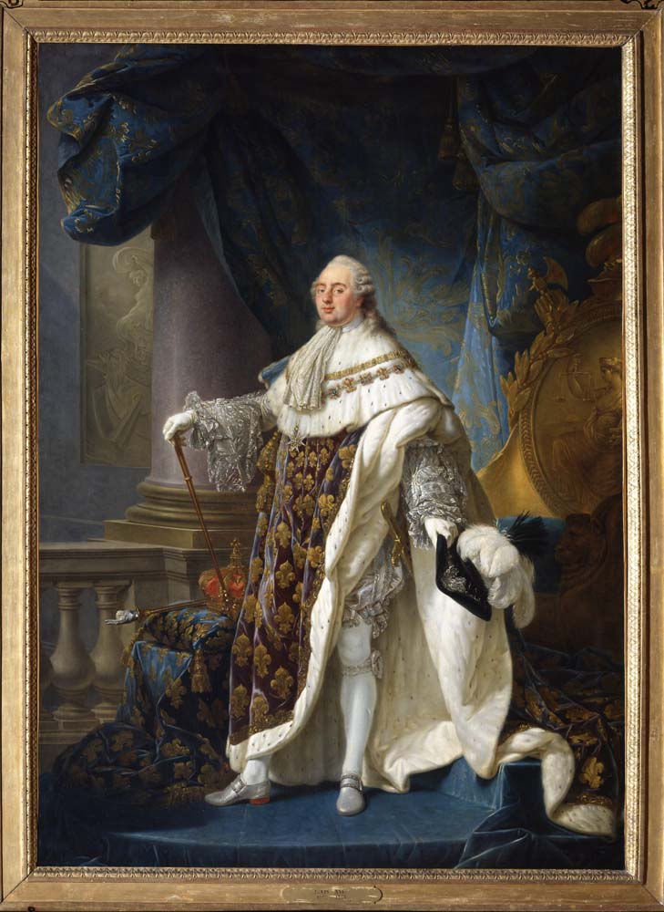 louis xvi wearing his grand royal costume by A.F. Callet, 12x8" (A4) Poster