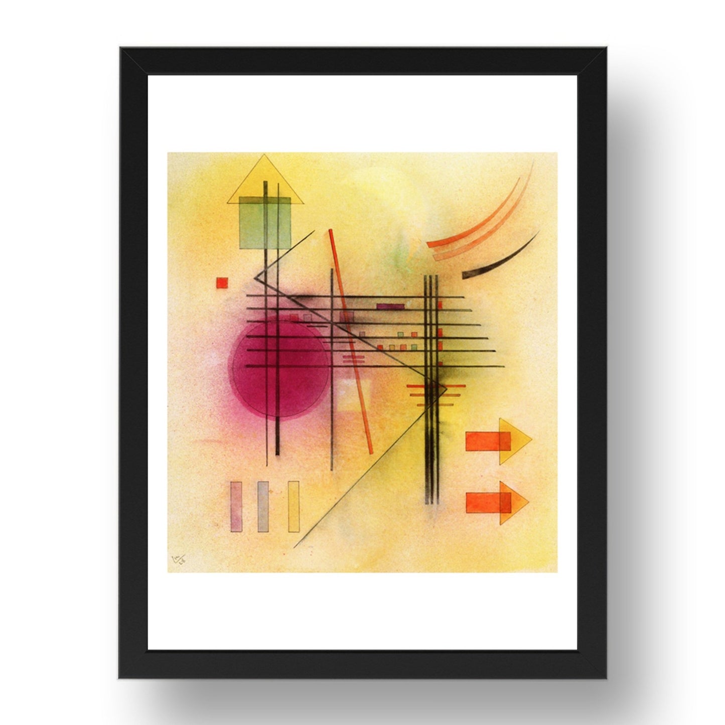 Vibrant 1928 by Wassily Kandinsky, 17x13" Frame