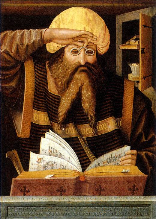 Virgil, vintage artwork by After Robert Campin, A3 (16x12") Poster Print