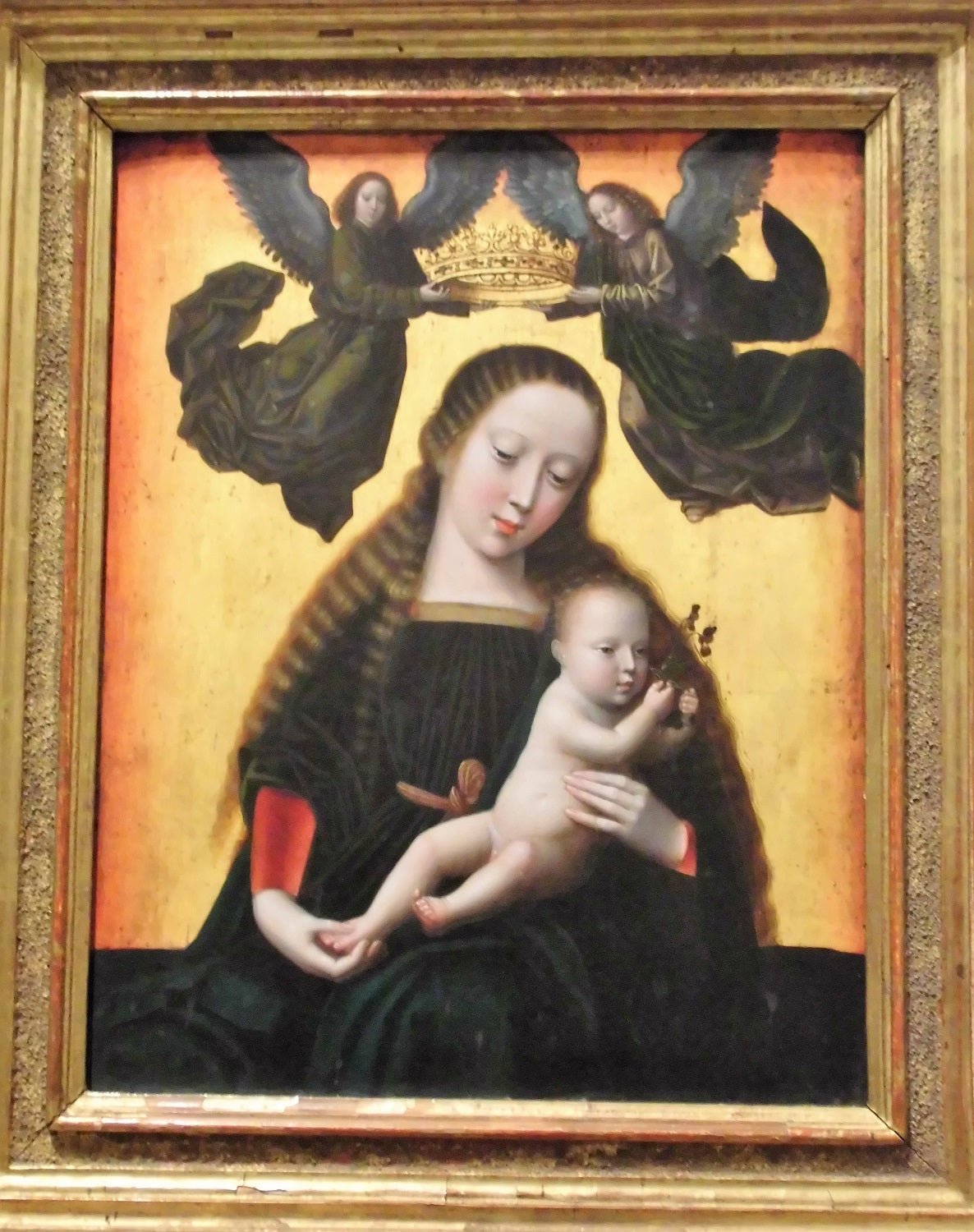 Virgin with Infant, vintage artwork by Gheeraert (Gerard) David, A3 (16x12") Poster Print