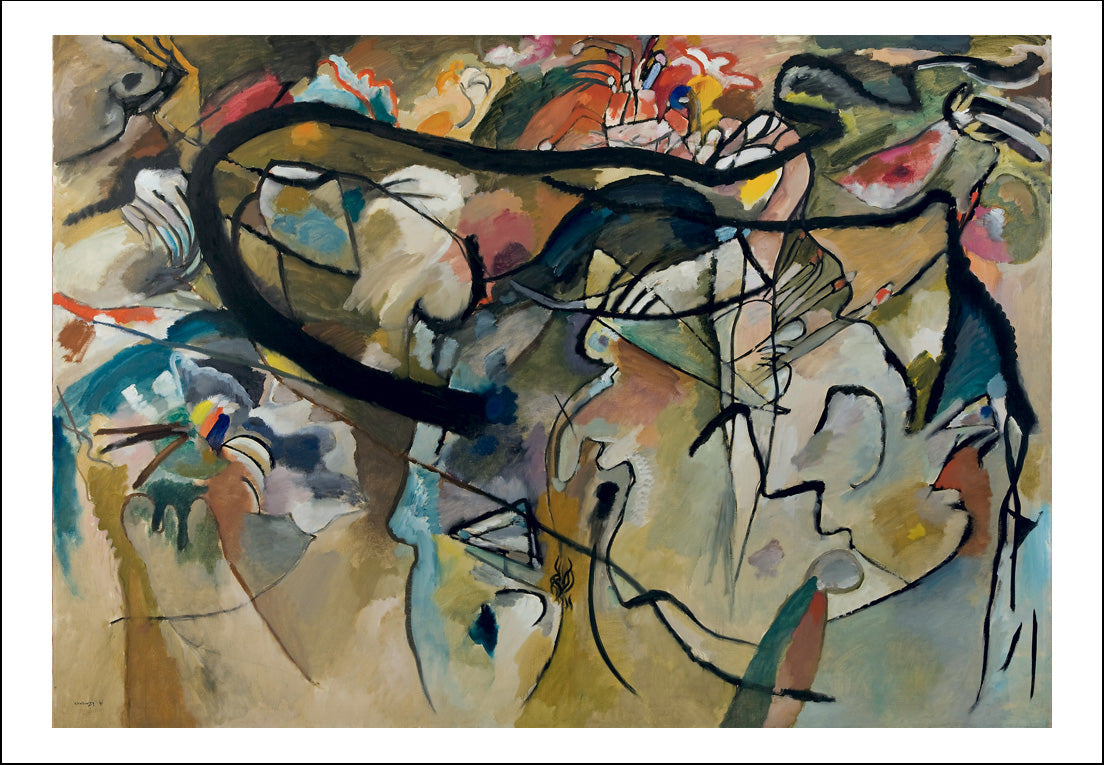 composition-5-1911- by Wassily Kandinsky, 12x8"(A4) Poster Print
