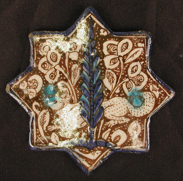 :Star-Shaped Tile late 13th–early 14th century-16x12"(A3) Poster