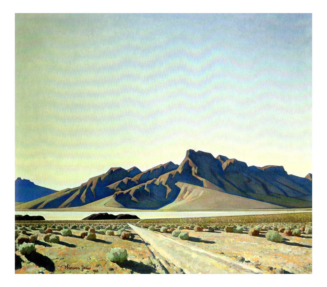 Classic Vintage Landscape by Maynard Dixon, Classic American Western Art, 16x12" (A3) Poster Print