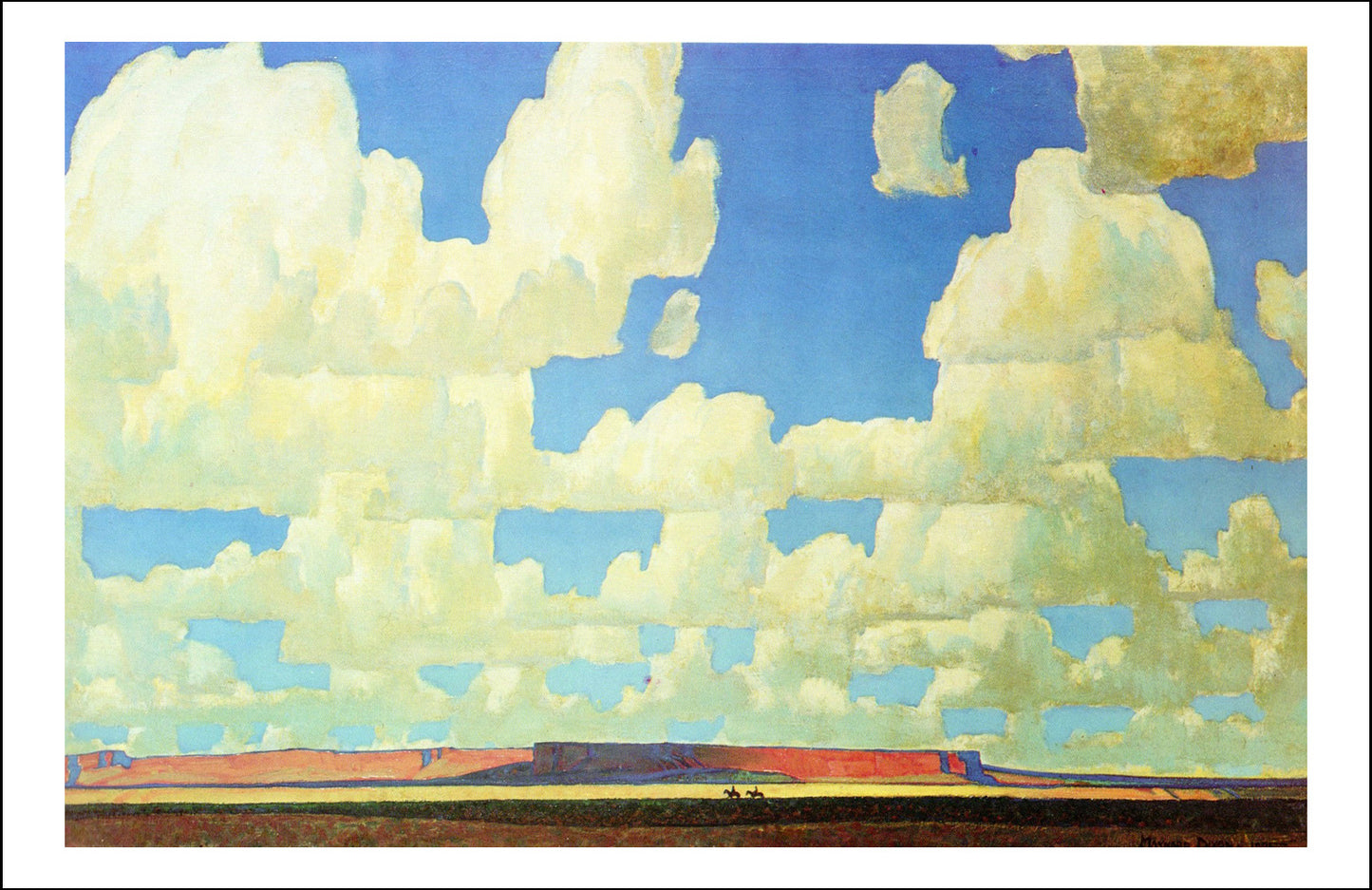 Classic Vintage Landscape by Maynard Dixon, Classic American Western Art, 16x12" (A3) Poster Print