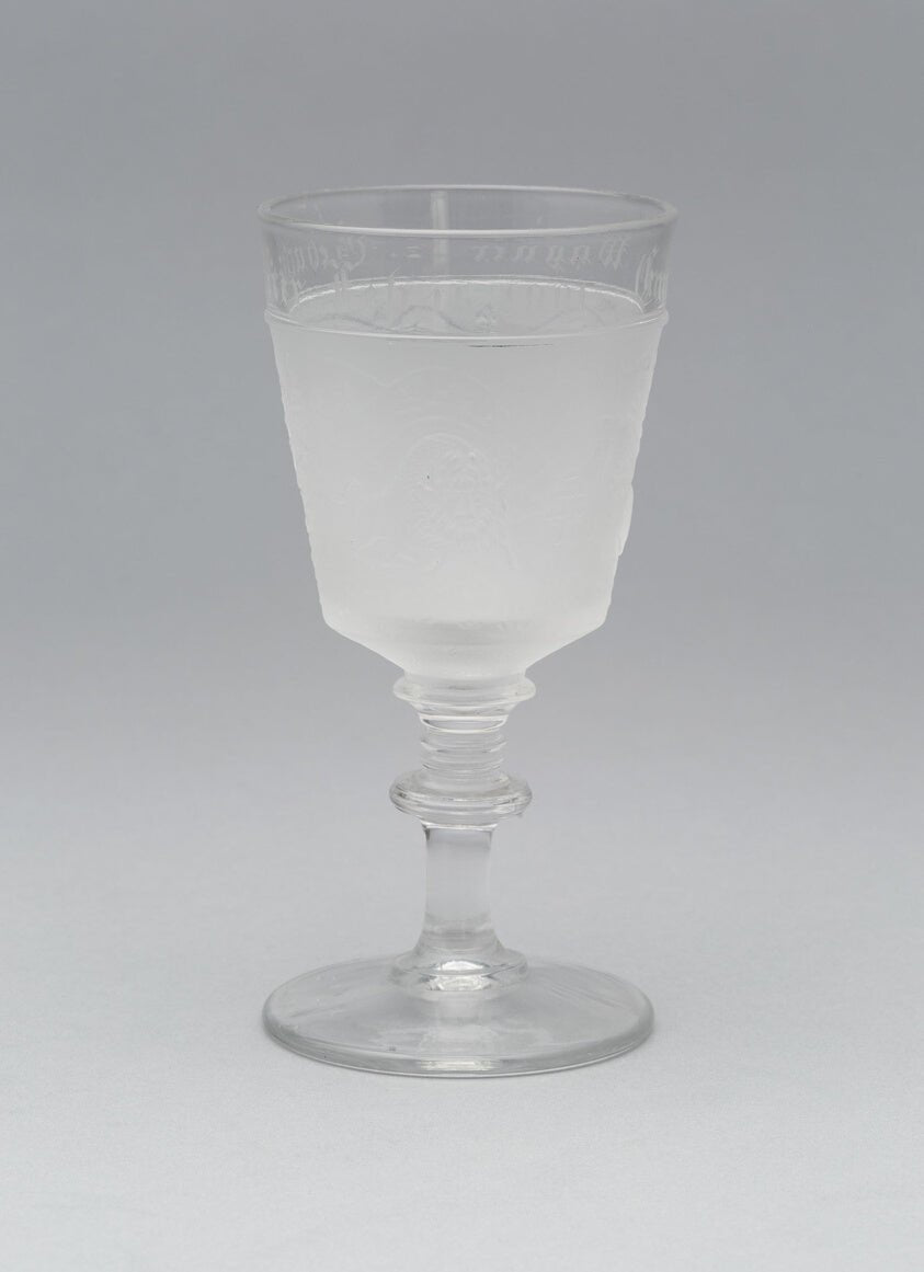 Westward Ho!/Pioneer pattern cordial glass by Gillinder and Sons, 1861–c. 1930,23x16"( A2 size ) Poster Print