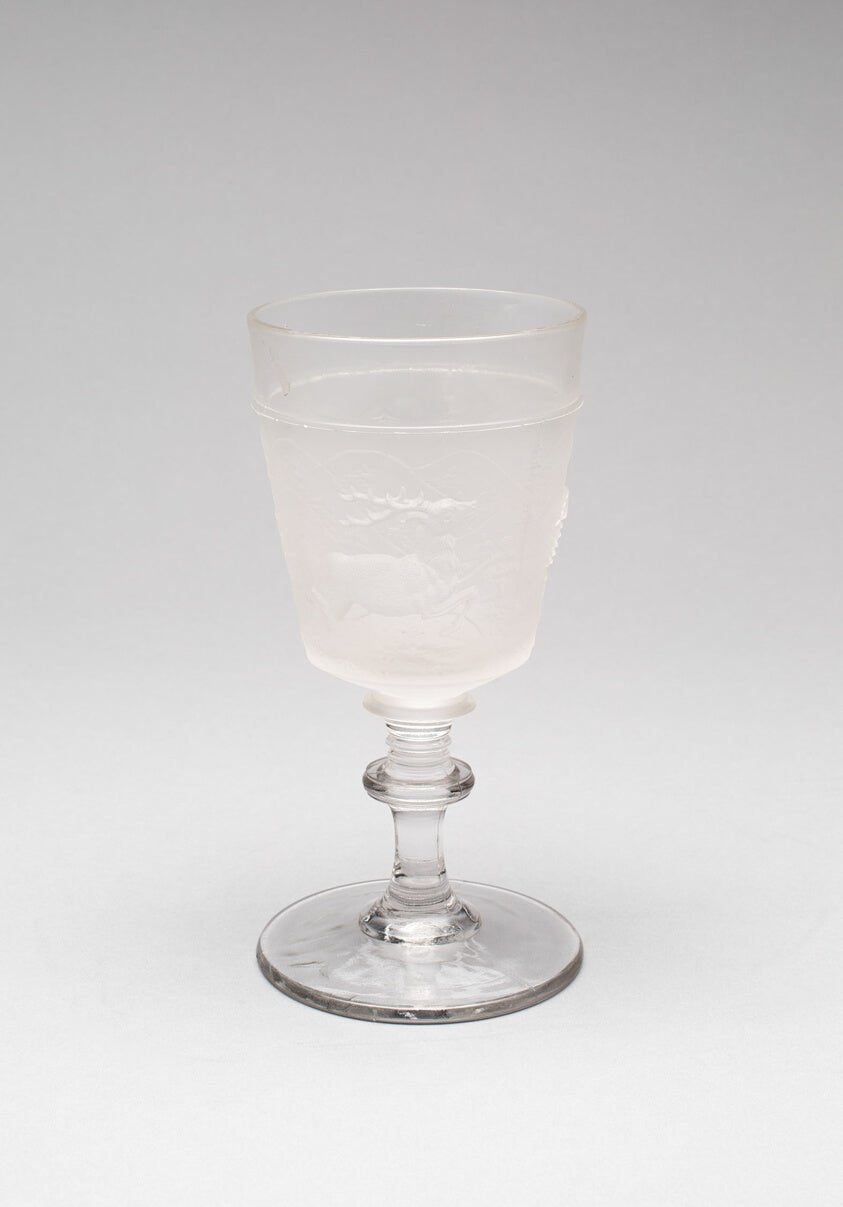 Westward Ho!/Pioneer pattern goblet (one of a set of four) by Gillinder and Sons, 1861–c. 1930, 23x16"( A2 size ) Poster Print