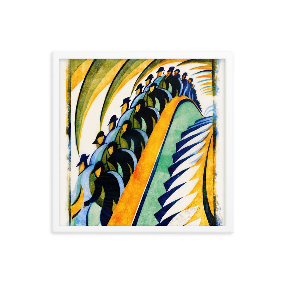 Whence and Whither? aka Escalator, 1932 by Cyril Edward Power, vintage art, Framed poster