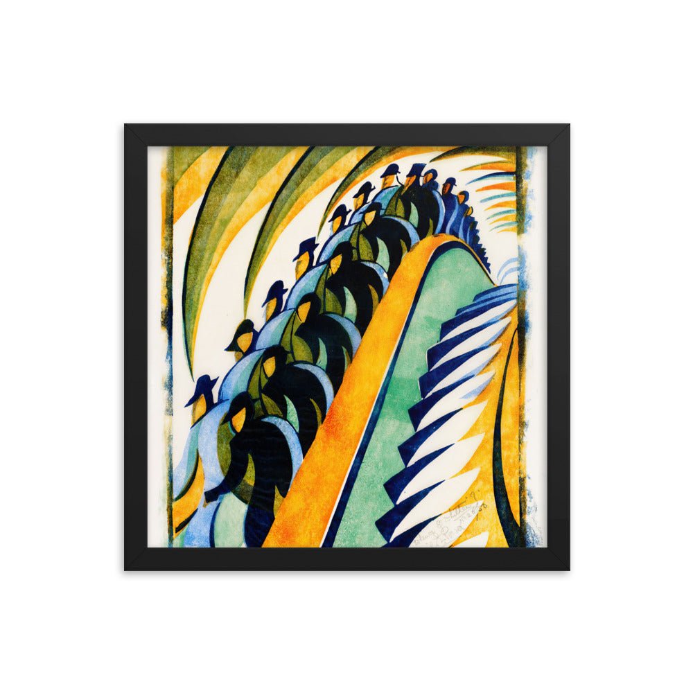Whence and Whither? aka Escalator, 1932 by Cyril Edward Power, vintage art, Framed poster