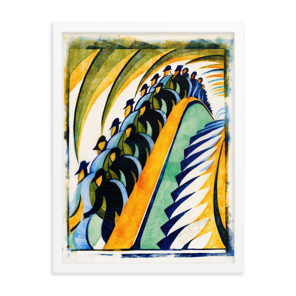 Whence and Whither? aka Escalator, 1932 by Cyril Edward Power, vintage art, Framed poster