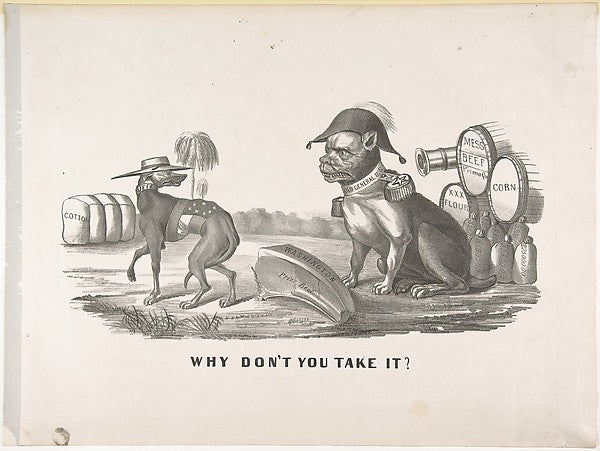 Why Don't You Take It? 1861–64-Currier & Ives , vintage art, A3 (16x12") Poster Print