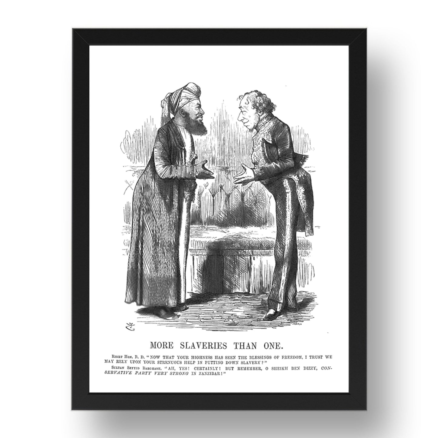 zanzibar, vintage historic poster in 17x13"(A3) Frame