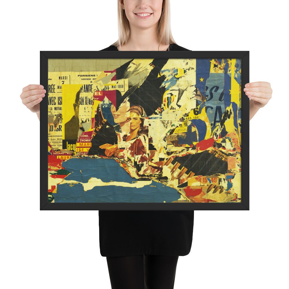 122 rue du temple by Jacques de la Villeglé, Framed poster