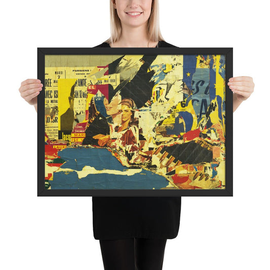 122 rue du temple by Jacques de la Villeglé, Framed poster