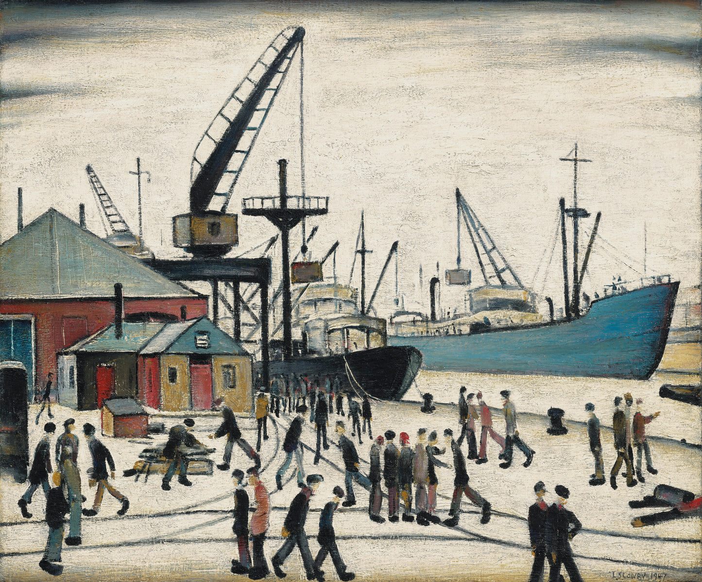 Glasgow Docks by L S Lowry