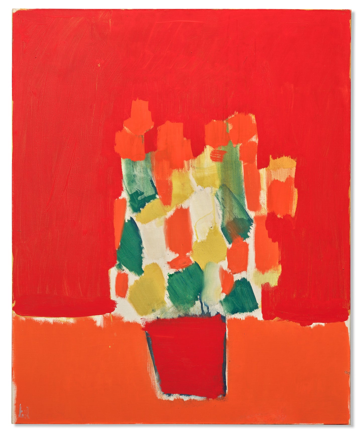 Fleurs Rouges (Red Flowers) 1952, Abstract Still Life by Nicolas de Staël