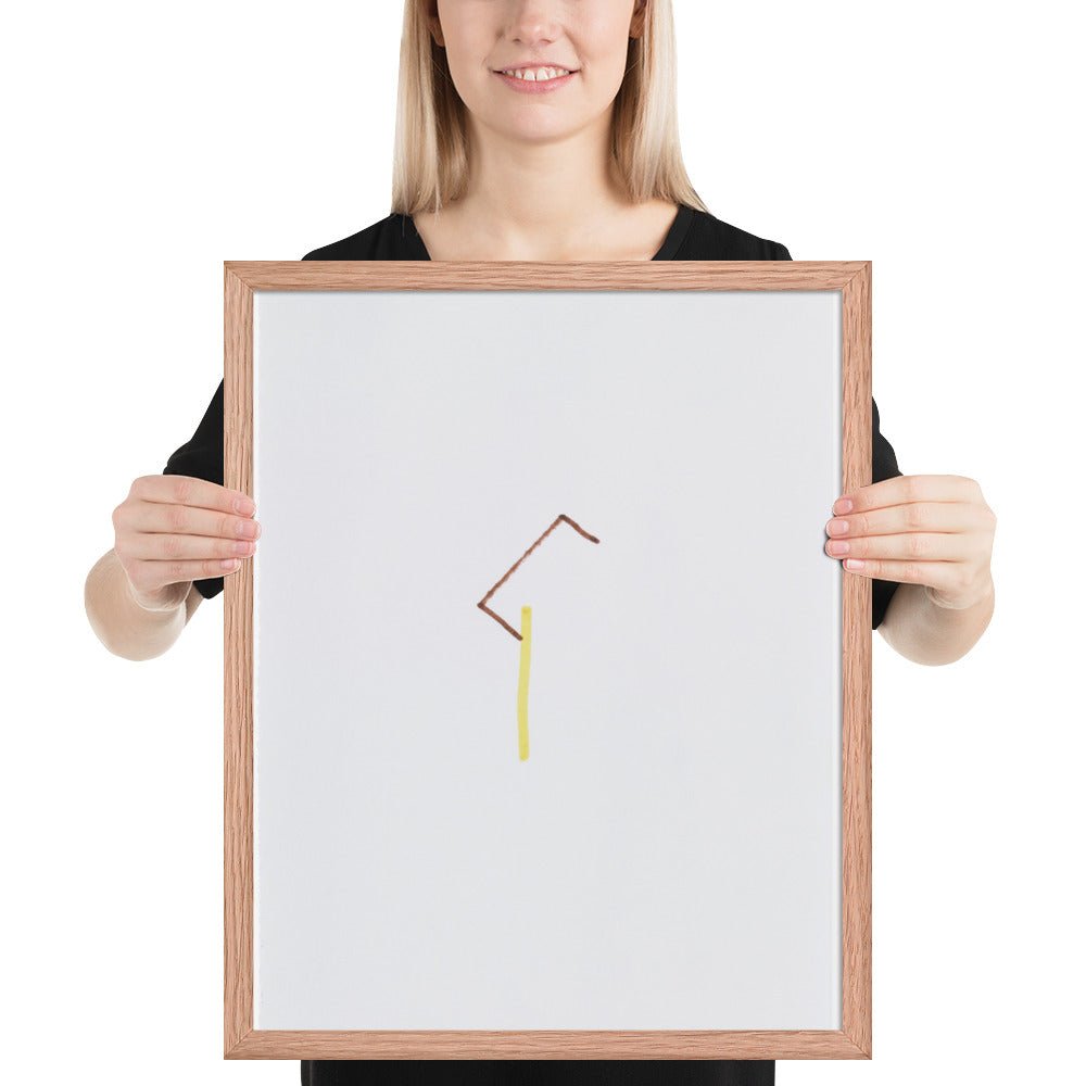57 Center-Point Drawing by Richard Tuttle, Framed poster