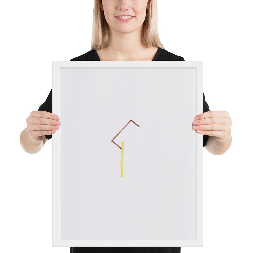 57 Center-Point Drawing by Richard Tuttle, Framed poster