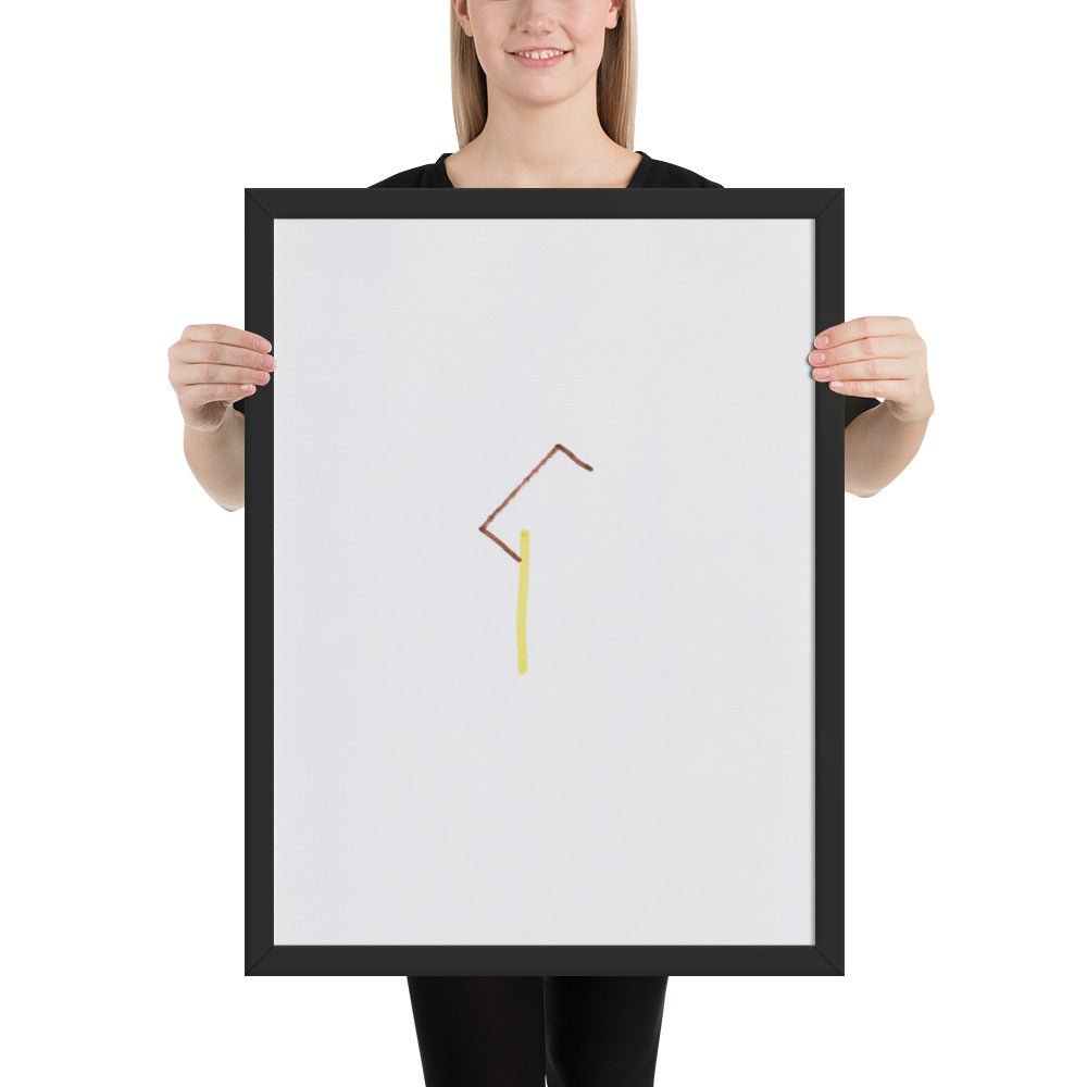 57 Center-Point Drawing by Richard Tuttle, Framed poster