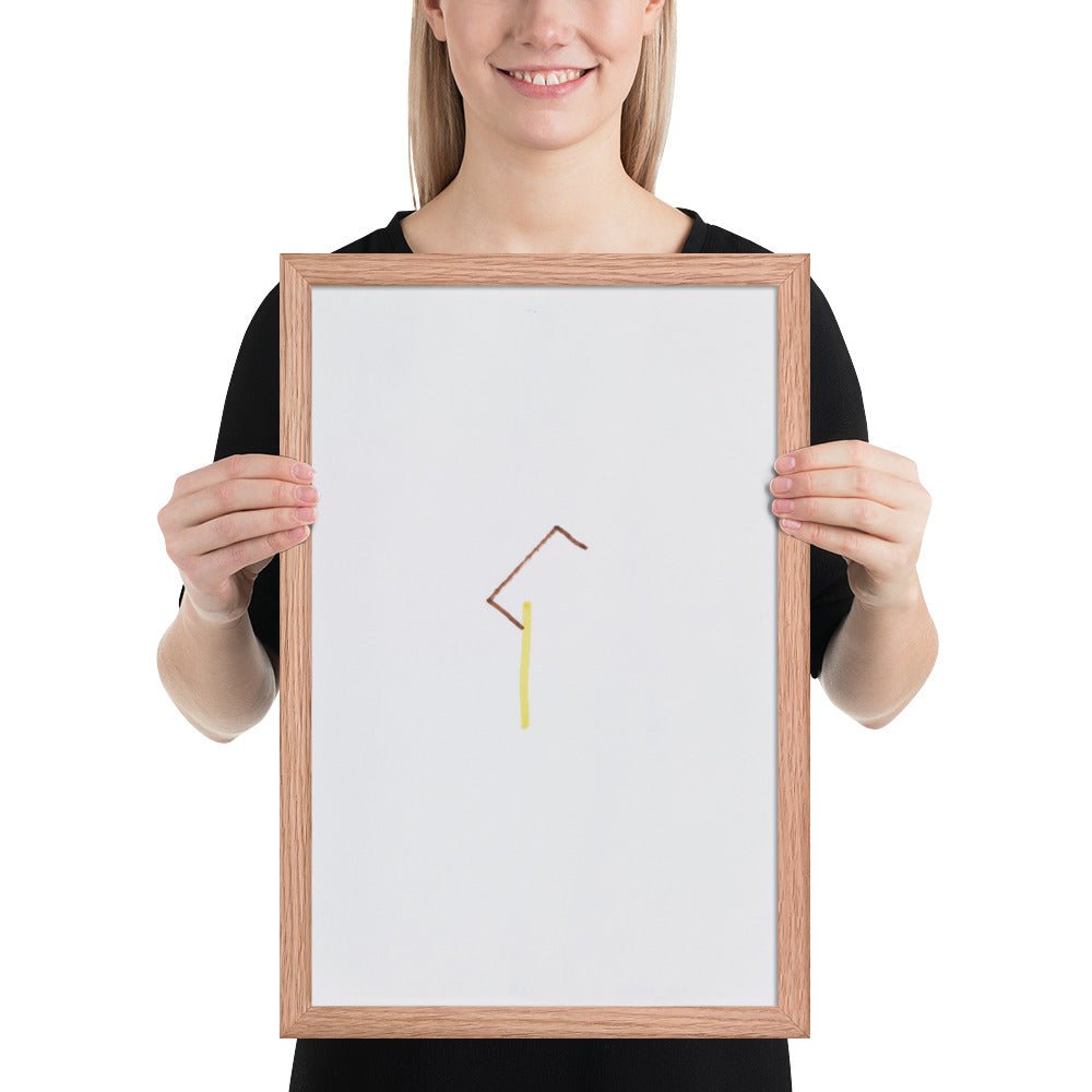 57 Center-Point Drawing by Richard Tuttle, Framed poster
