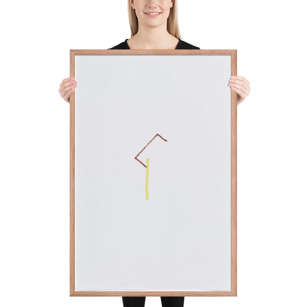 57 Center-Point Drawing by Richard Tuttle, Framed poster