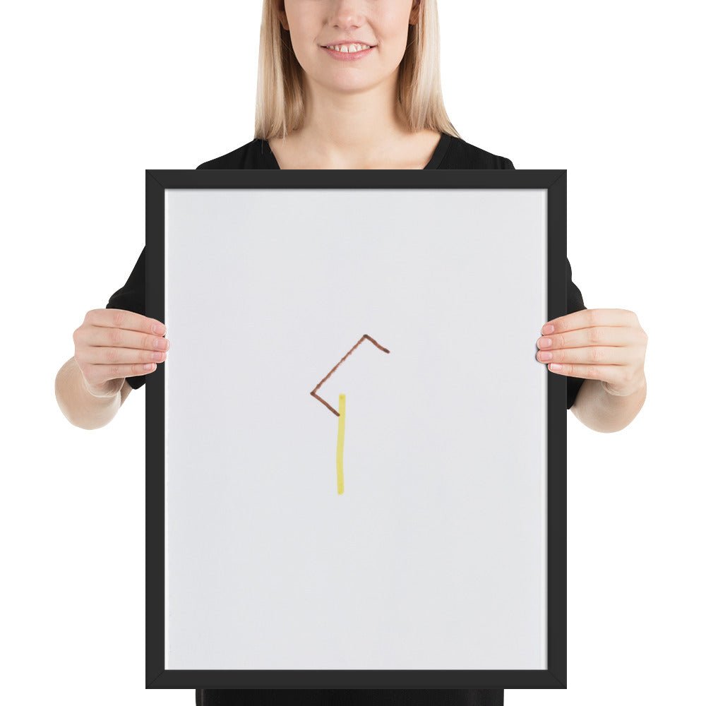 57 Center-Point Drawing by Richard Tuttle, Framed poster