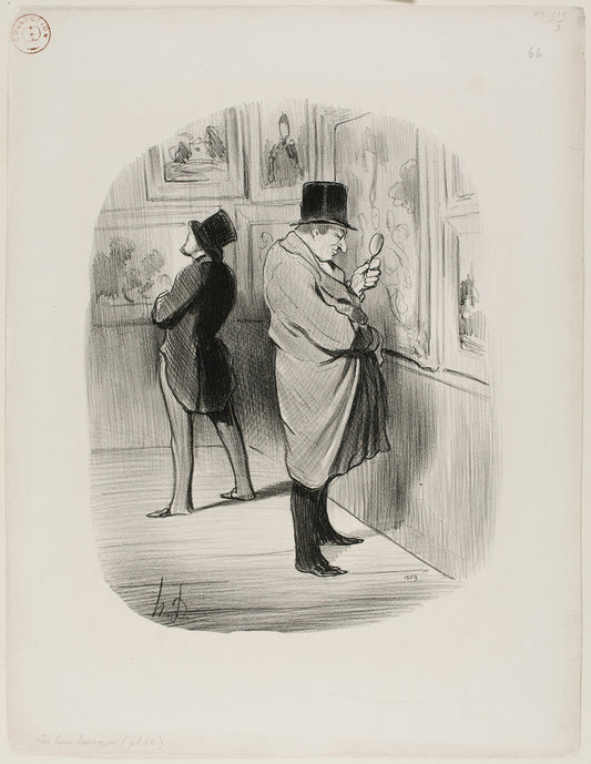 A True Art Lover, plate 66 from Les Bons Bourgeois -  Honoré Victorin Daumier,  Poster Print Wall Art