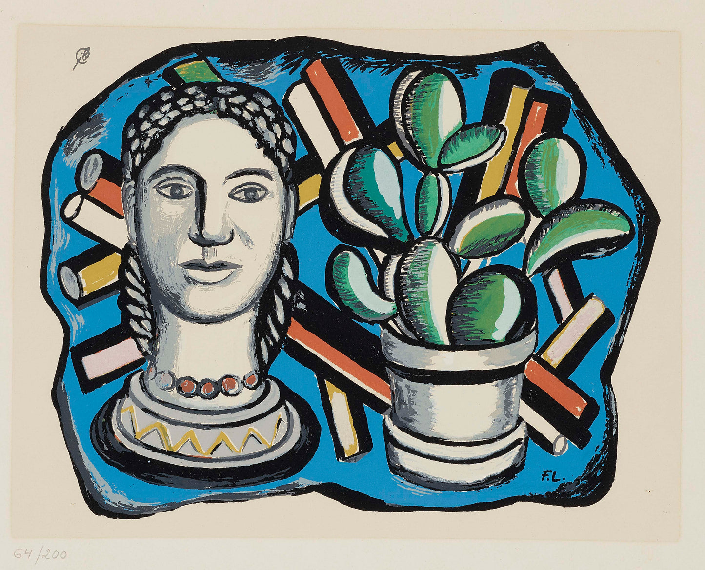 Composition with Woman's Head and Cactus by Fernand Léger