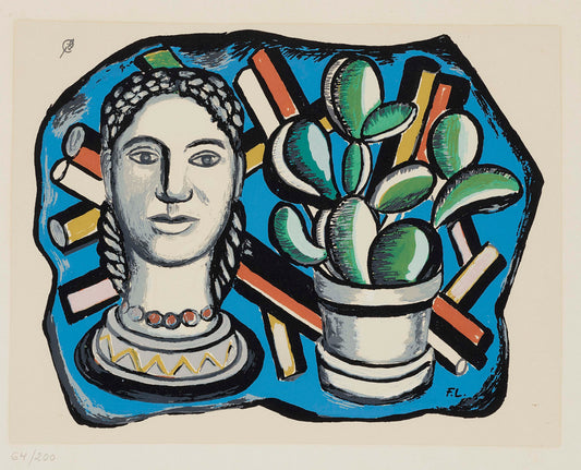 Composition with Woman's Head and Cactus by Fernand Léger