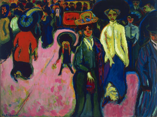 Ernst Ludwig Kirchner - Street, Dresden, modernist poster print A2 poster print