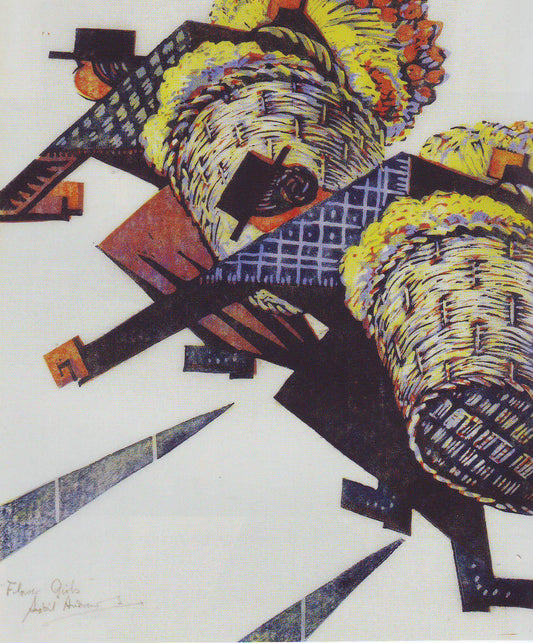 Sybil Andrews - Flower Girls,  modernist poster print