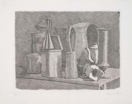 Giorgio Morandi - Grande natura morta con la caffettiera, modernist poster print A2 poster print