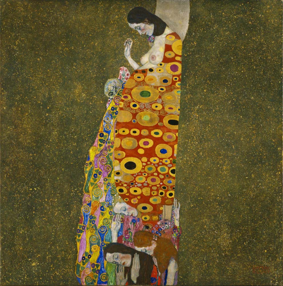 Gustav Klimt - Hope, II, modernist poster print A2 poster print