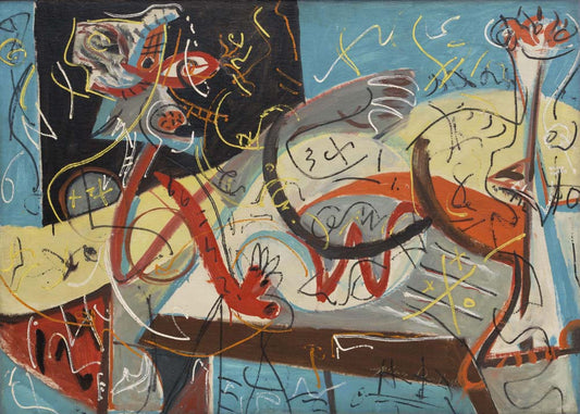 Jackson Pollock - Stenographic Figure, modernist poster print A2 poster print